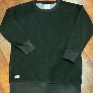 KAVU Sz M Riverton Black Pullover Cozy Plush Lux Lounge